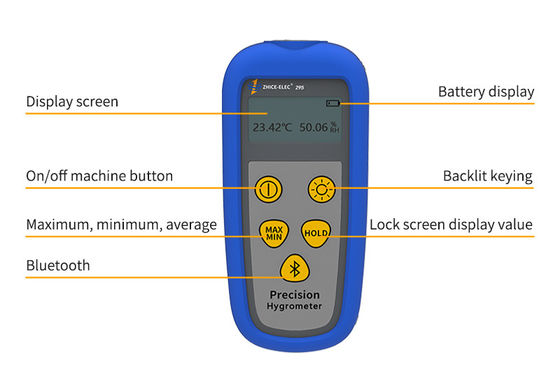 OEM サポート 食品 実験室 コンテナ 産業用温度と湿度計 探査機付きヒグロメーター