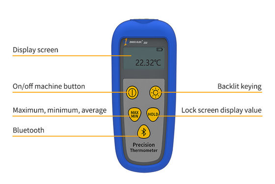 シングルチャネル RTD 温度計 -200-660°C ステンレス鋼