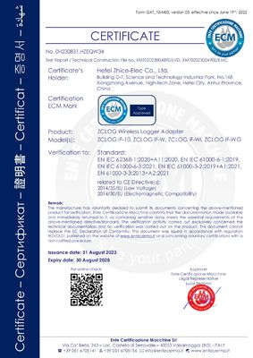 ZCLOG DAQ 製薬食品産業 熱テスト 無線温度湿度データログ